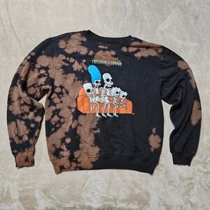 The Simpsons Treehouse of Horror Acid Wash Sweatshirt XL Skeleton Couch